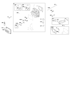 Cylinder Head Group Diagram and Parts List for 31R577-0038-B5 200000 - 399999 Briggs and Stratton Engine